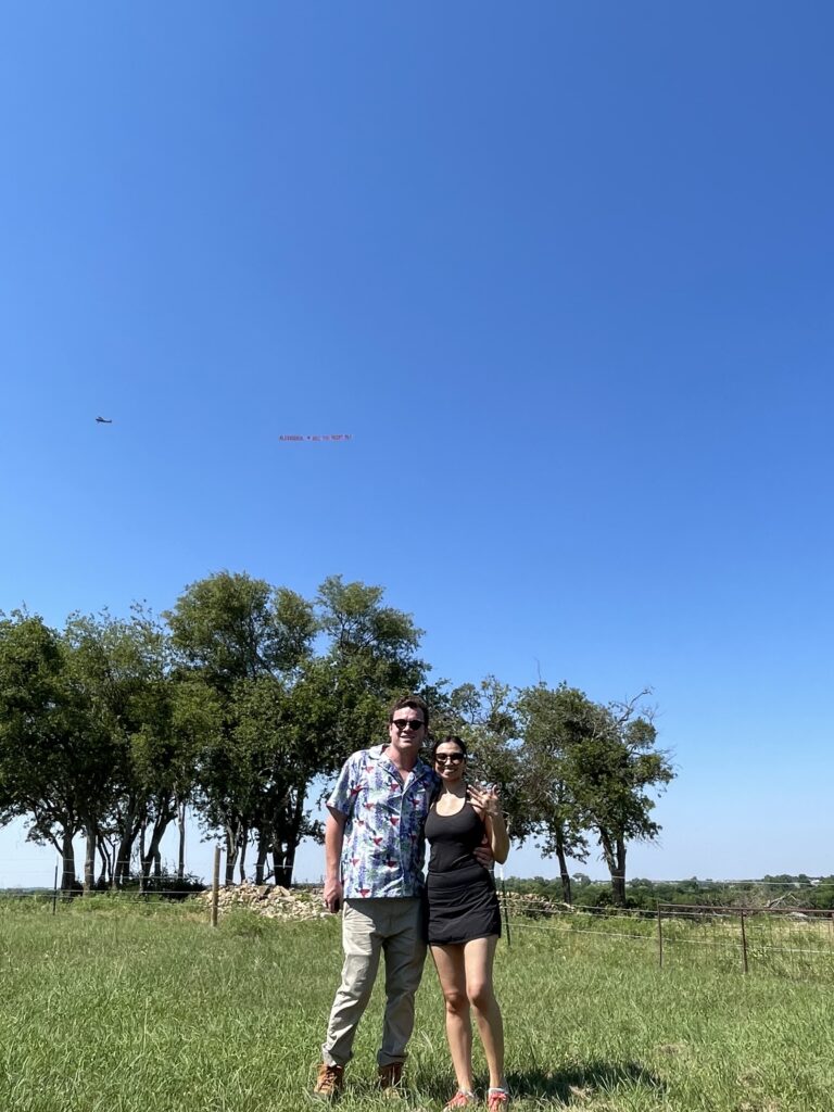 couple in field