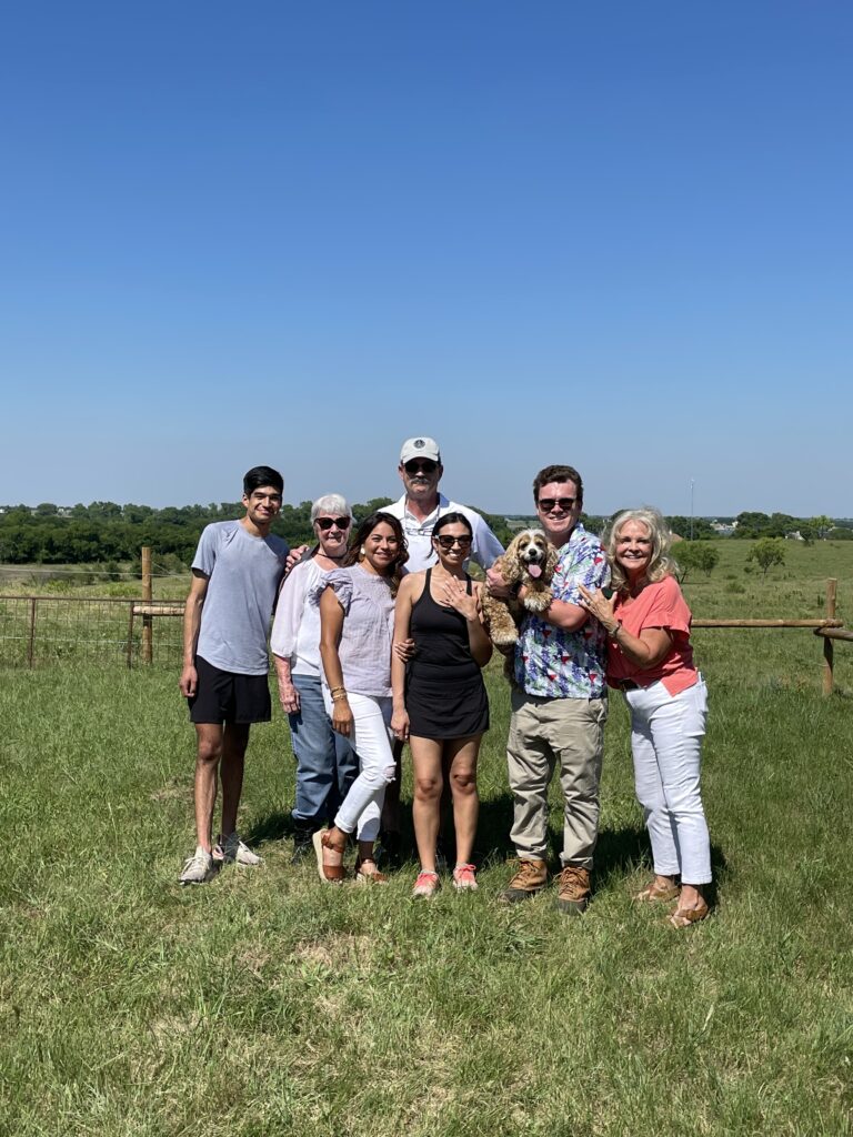 engagement photo with family